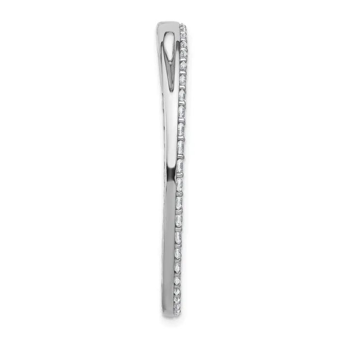 Goldia Necklaces 14k White Gold 2 Ct Lab Grown Diamond VSSI G Circle Chain Slide Pendant