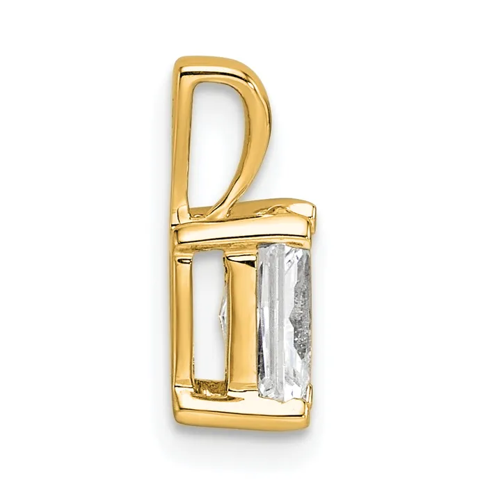 Goldia Necklaces 14k Yellow Gold 34 Ct Certified Lab Grown Diamond VSSI G Radiant Four Prong Pendant