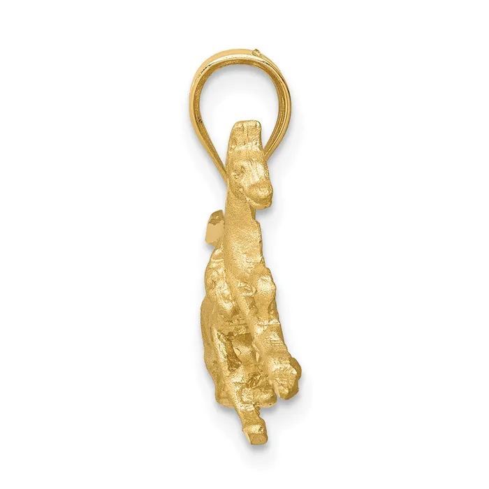 Goldia Necklaces 14k Yellow Gold Brushed Diamondcut Running Horses Pendant