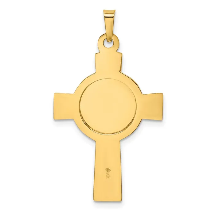 Goldia Necklaces 14k Yellow Gold Cross wNavy Insignia Pendant