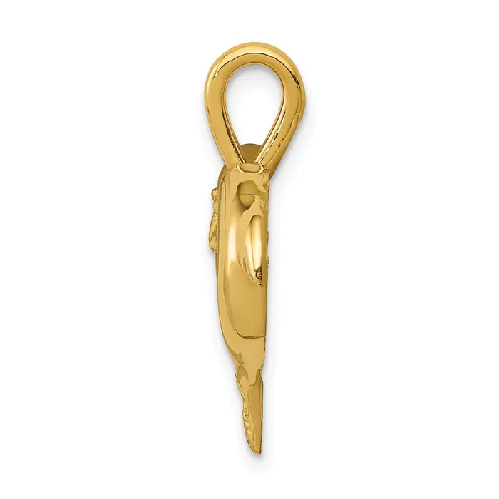 Goldia Necklaces 14k Yellow Gold Dolphin Heart Pendant