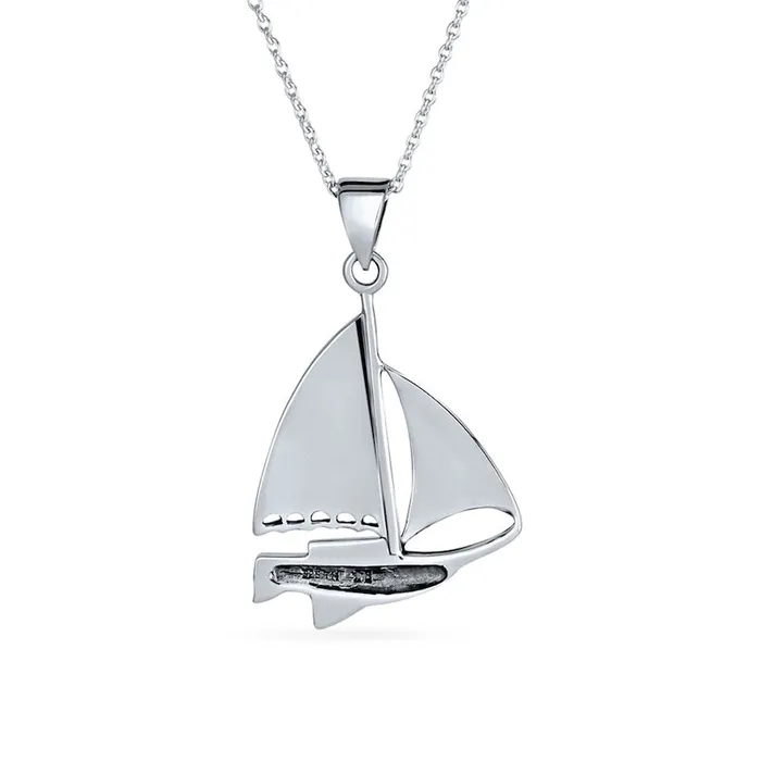 Goldia Necklaces Sailboat Pendant in Sterling Silver Goldia Necklaces Sailboat Pendant in Sterling Silver