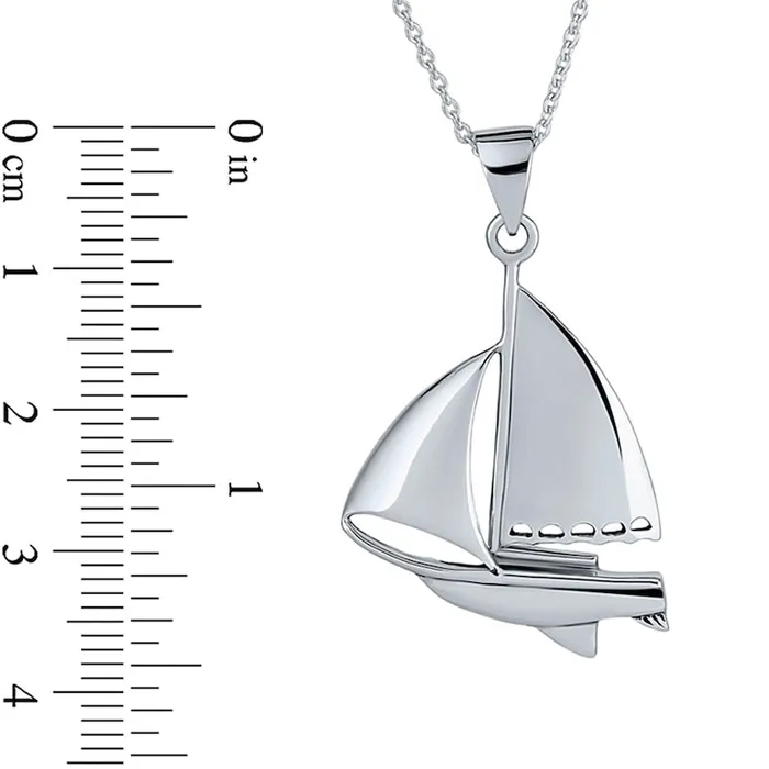 Goldia Necklaces Sailboat Pendant in Sterling Silver Goldia Necklaces Sailboat Pendant in Sterling Silver