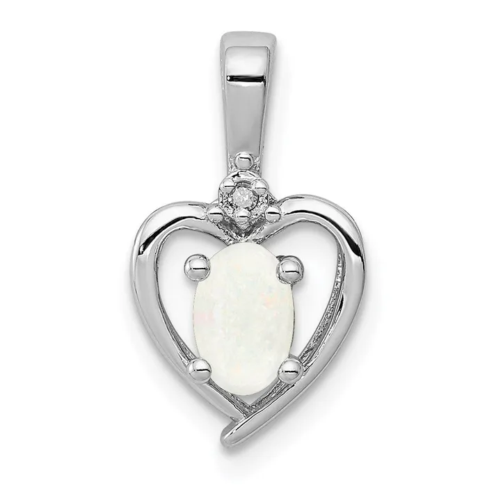 Goldia Necklaces Sterling Silver Rhodiumplated Created Opal u0026 Diamond Pendant Goldia Necklaces Sterling Silver Rhodiumplated Created Opal u0026 Diamond Pendant