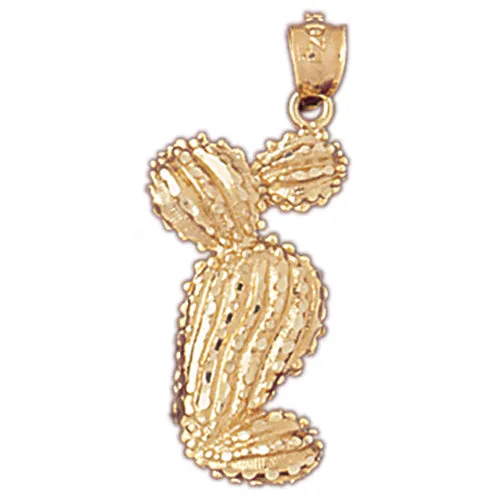 Goldia PreStyled Sets 14K Gold Barrel Cactus Pendant