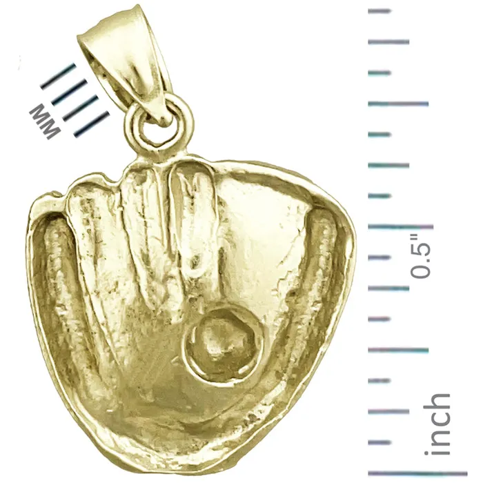 Goldia PreStyled Sets 14K Gold Baseball Glove Pendant