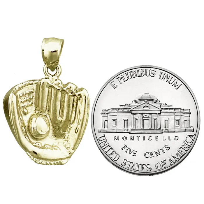 Goldia PreStyled Sets 14K Gold Baseball Glove Pendant