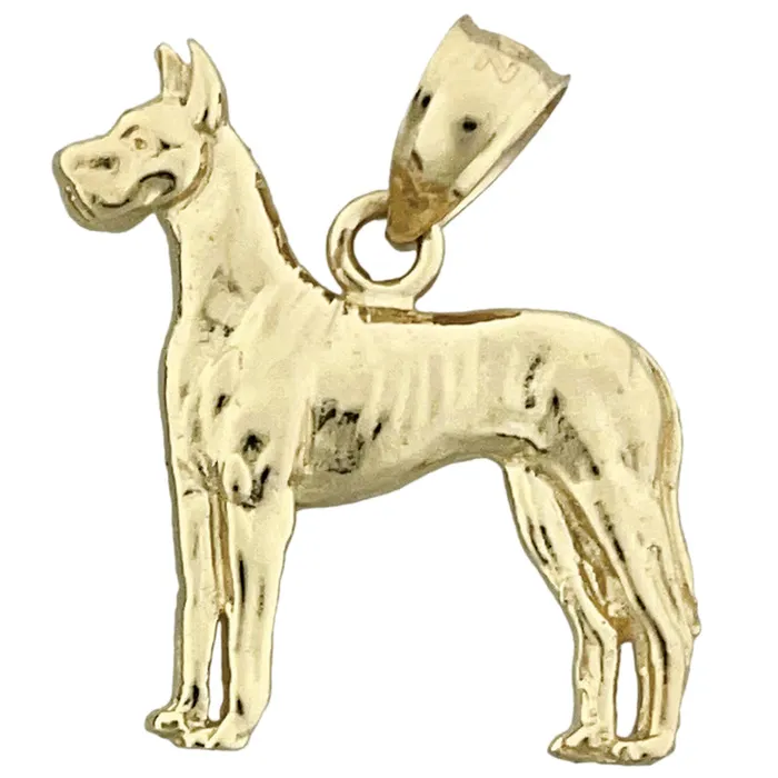 Goldia PreStyled Sets 14K Gold Great Dane Pendant