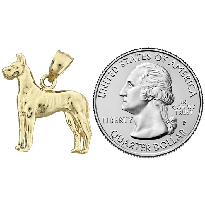 Goldia PreStyled Sets 14K Gold Great Dane Pendant