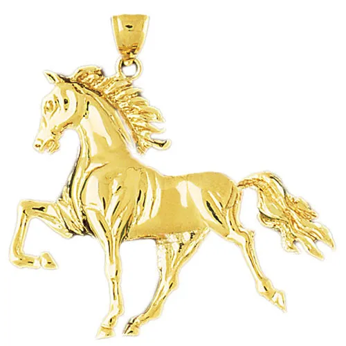 Goldia PreStyled Sets 14K Gold Stallion Horse Pendant