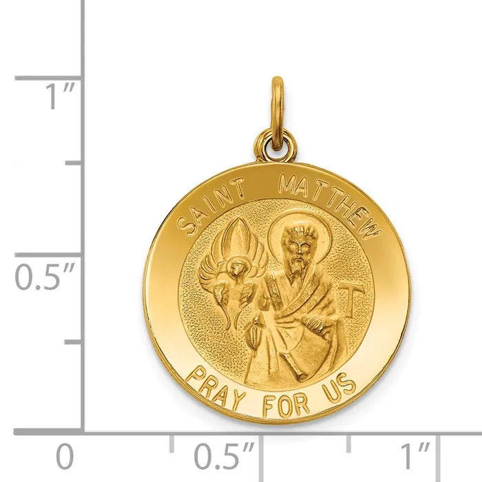 Goldia PreStyled Sets 14k Yellow Gold Saint Matthew Medal Pendant