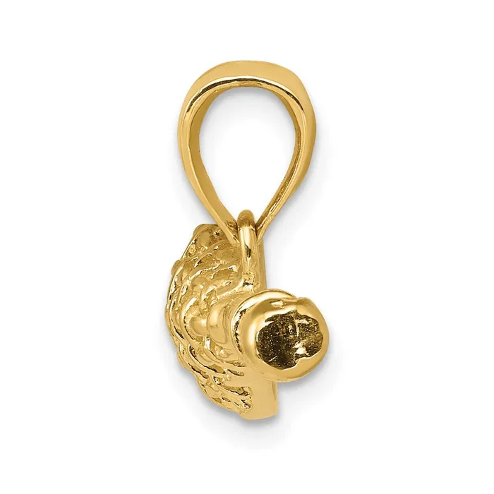 Goldia PreStyled Sets 14k Yellow Gold Solid Polished 3D Lacrosse Stick Pendant
