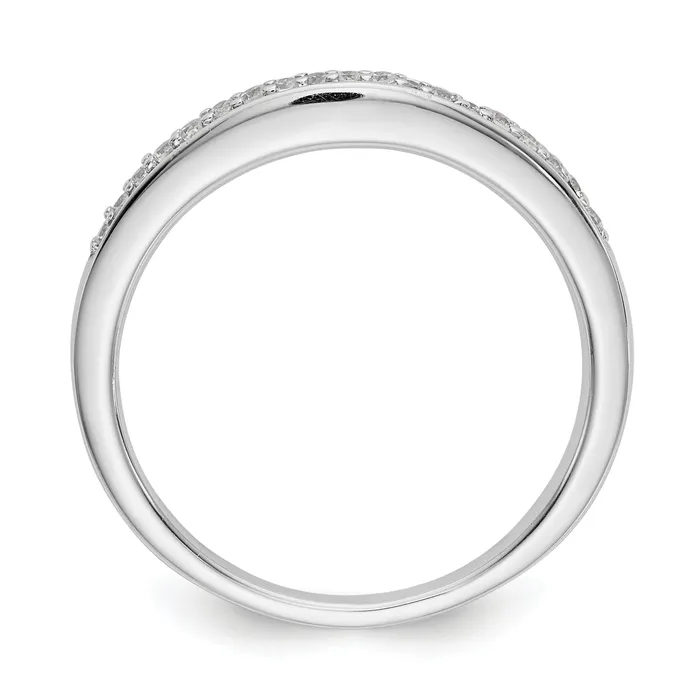 Goldia Rings 015ct CZ Solid Real 14k White Gold Wedding Wedding Band Ring