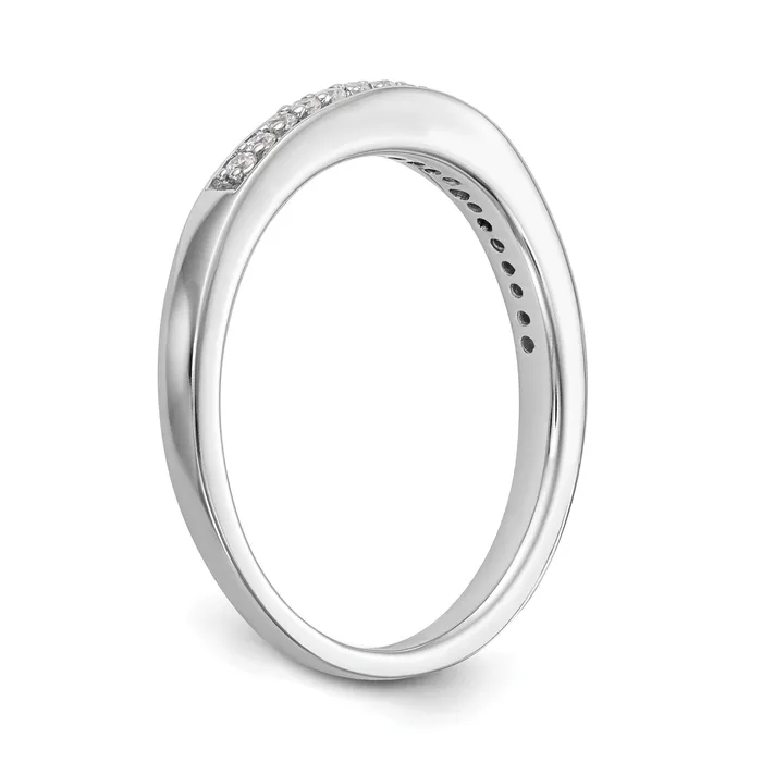 Goldia Rings 015ct CZ Solid Real 14k White Gold Wedding Wedding Band Ring