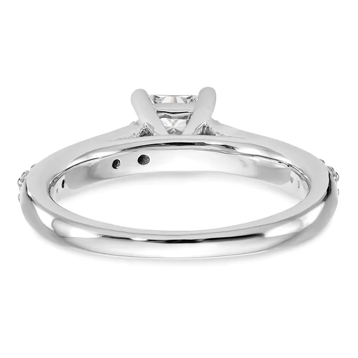 Goldia Rings 075ct CZ Solid Real 14K White Gold Engagement Ring