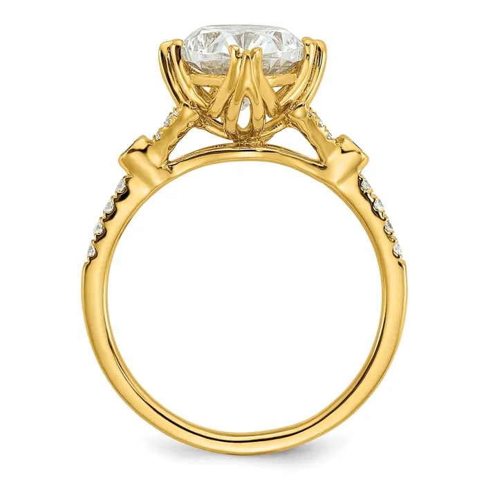 Goldia Rings 150ct CZ Solid Real 14k Polish 1 12ct Oval Engagement Dia Ring