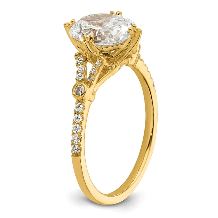 Goldia Rings 150ct CZ Solid Real 14k Polish 1 12ct Oval Engagement Dia Ring