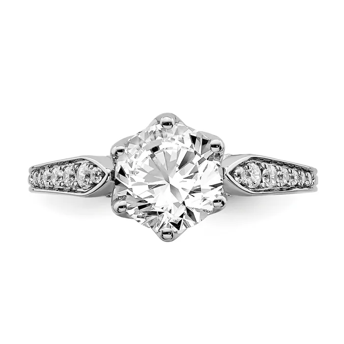 Goldia Rings 150ct CZ Solid Real 14k Polish 1 12ct Round Engagement Dia Ring