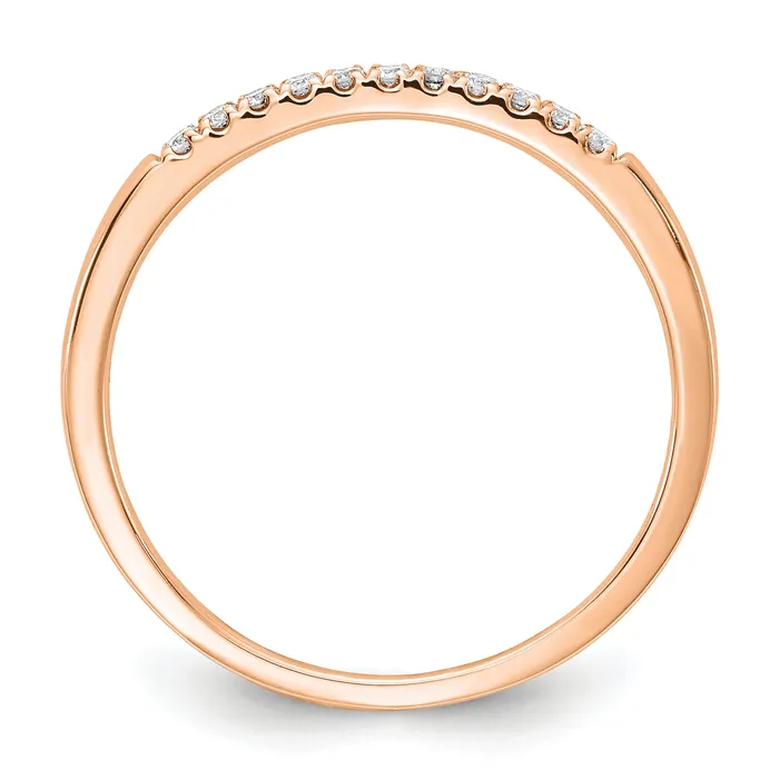 Goldia Rings 14k Rose Gold 110 Ct Lab Grown Diamond VSSI G Wedding Band Ring