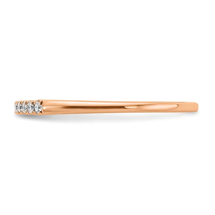 Goldia Rings 14k Rose Gold 110 Ct Lab Grown Diamond VSSI G Wedding Band Ring