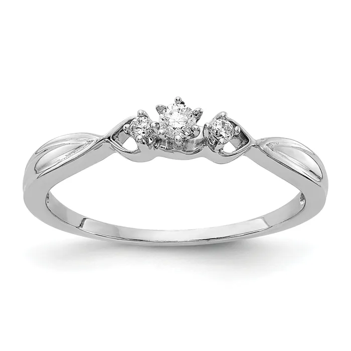 Goldia Rings 14k White Gold 110 Ct Lab Grown Diamond VSSI G Petite Engagement Ring Goldia Rings 14k White Gold 110 Ct Lab Grown Diamond VSSI G Petite Engagement Ring