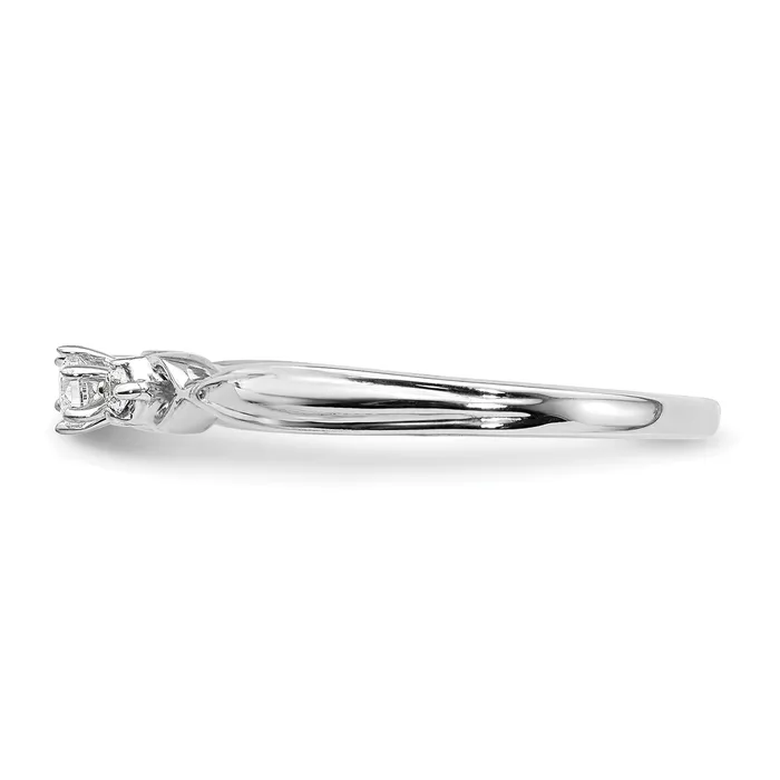 Goldia Rings 14k White Gold 110 Ct Lab Grown Diamond VSSI G Petite Engagement Ring