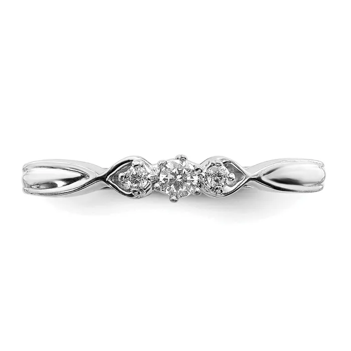 Goldia Rings 14k White Gold 110 Ct Lab Grown Diamond VSSI G Petite Engagement Ring