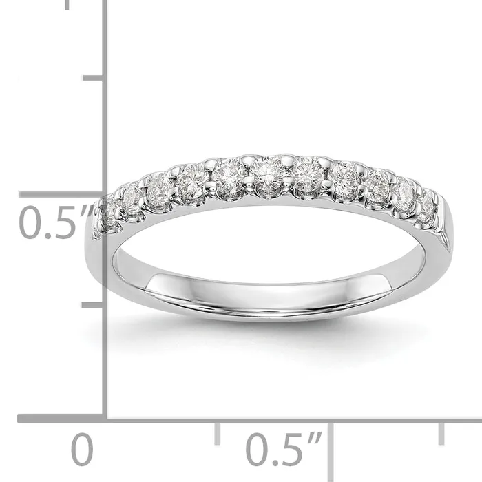 Goldia Rings 14k White Gold 13 Ct Lab Grown Diamond VSSI G Wedding Band Ring
