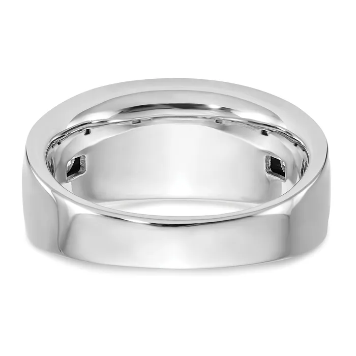 Goldia Rings 14k White Gold 1 Ct Lab Grown Diamond VSSI G Seven Stone Mens Ring