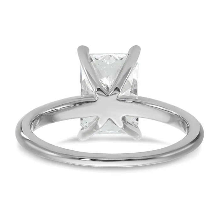 Goldia Rings 14k White Gold 2 12 Ct Certified Lab Grown Diamond VSSI G Radiant Solitare Engagement Ring