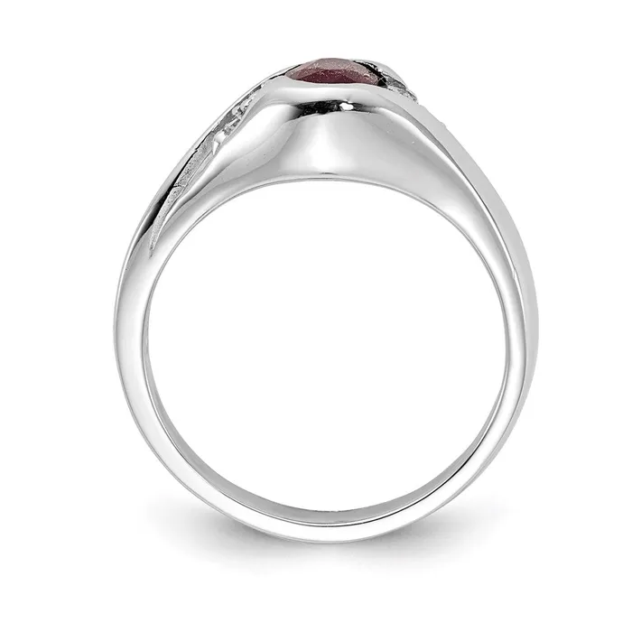 Goldia Rings 14k White Gold 6x4mm Oval Ruby A Real Diamond ring