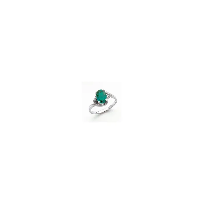 Goldia Rings 14k White Gold 8x6mm Oval Mount St Helens A Diamond ring