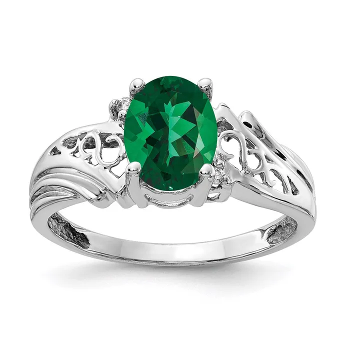 Goldia Rings 14k White Gold 8x6mm Oval Mount St Helens A Real Diamond ring Goldia Rings 14k White Gold 8x6mm Oval Mount St Helens A Real Diamond ring