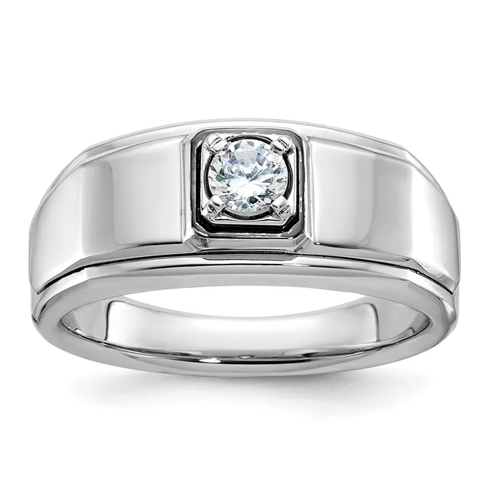 Goldia Rings 14k White Gold Mens 13 carat Diamond Complete Ring