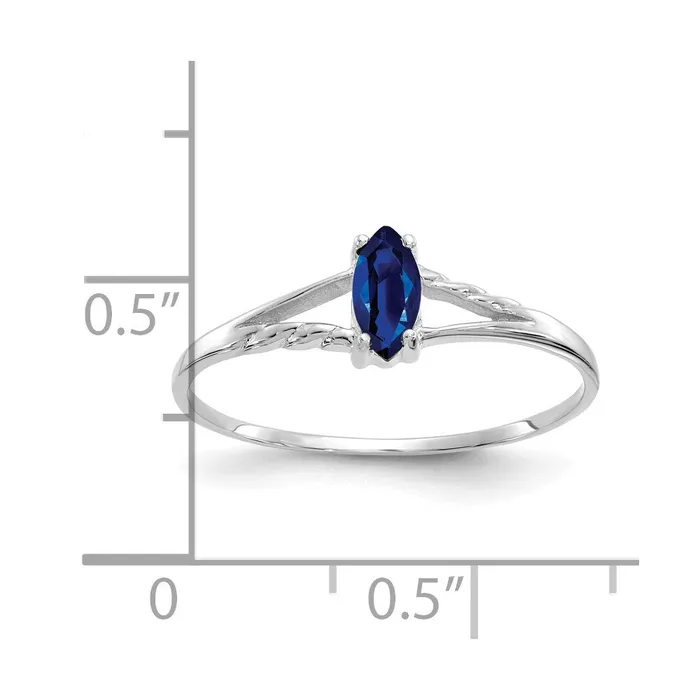 Goldia Rings 14k White Gold Sapphire Birthstone Ring