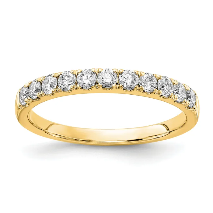 Goldia Rings 14k Yellow Gold 12 Ct Lab Grown Diamond VSSI G Wedding Band Ring Goldia Rings 14k Yellow Gold 12 Ct Lab Grown Diamond VSSI G Wedding Band Ring