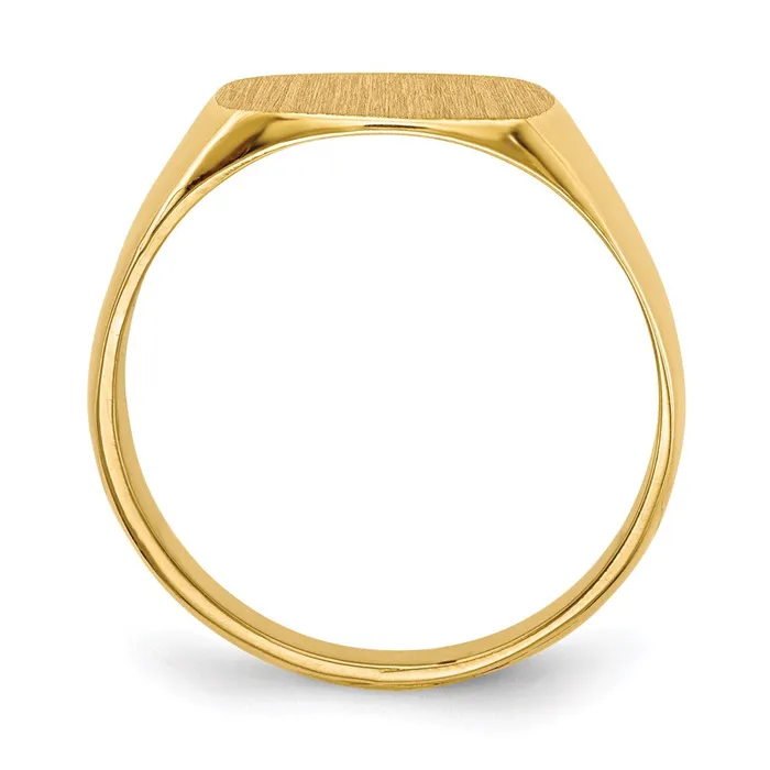 Goldia Rings 14K Yellow Gold 120x130mm Closed Back Mens Signet Ring