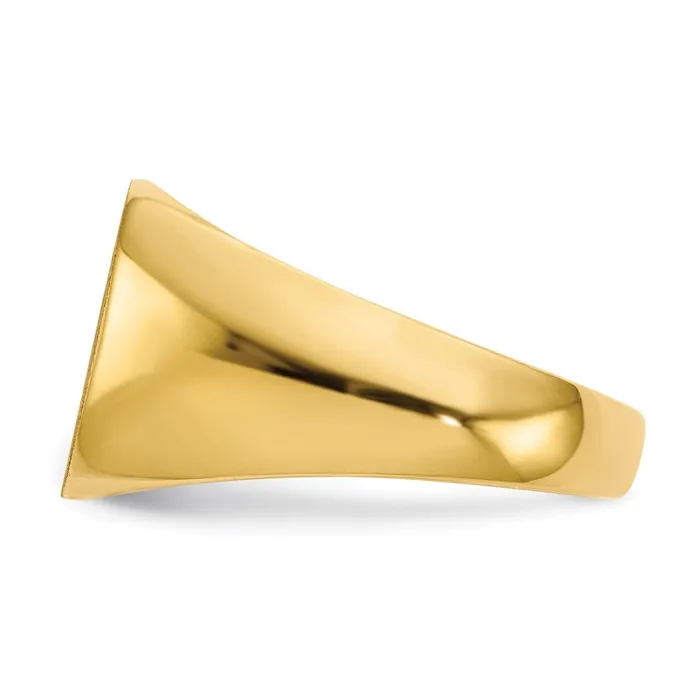Goldia Rings 14K Yellow Gold 120x130mm Closed Back Mens Signet Ring