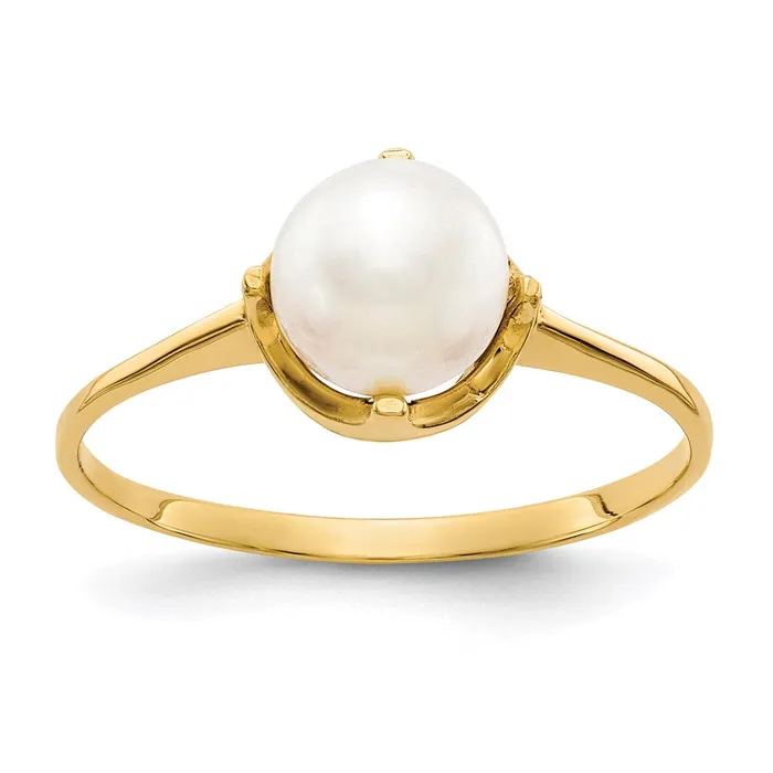 Goldia Rings 14K Yellow Gold 65mm FW Cultured Pearl ring