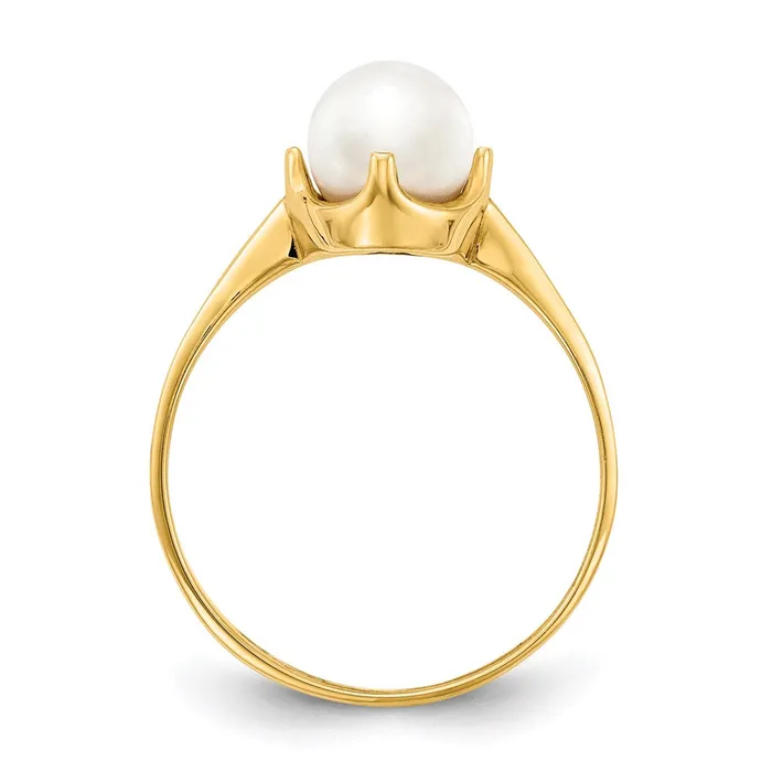 Goldia Rings 14K Yellow Gold 65mm FW Cultured Pearl ring