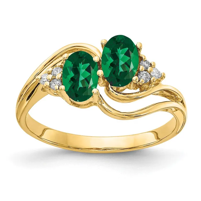 Goldia Rings 14k Yellow Gold 6x4mm Oval Mount St Helens AA Diamond ring