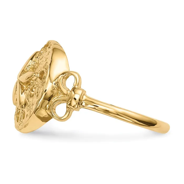 Goldia Rings 14K Yellow Gold Polished Sand Dollar Ring