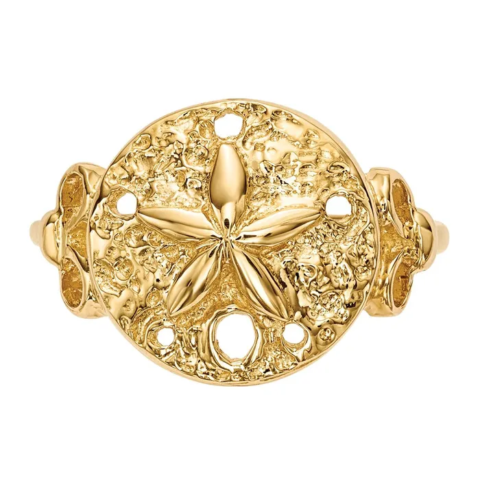 Goldia Rings 14K Yellow Gold Polished Sand Dollar Ring