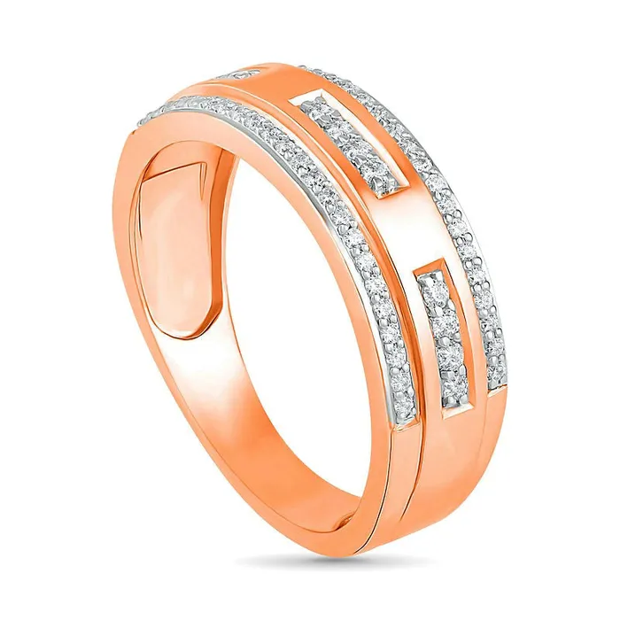 Goldia Rings Mens 038 CT TW Natural Diamond Edge Wedding Band in Solid 10K Rose Gold Goldia Rings Mens 038 CT TW Natural Diamond Edge Wedding Band in Solid 10K Rose Gold