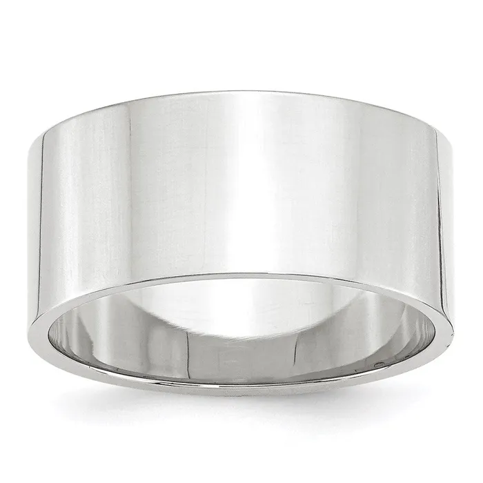 Goldia Rings Solid 10K White Gold 10mm Light Weight Flat MensWomens Wedding Band Ring Size 13 Goldia Rings Solid 10K White Gold 10mm Light Weight Flat MensWomens Wedding Band Ring Size 13
