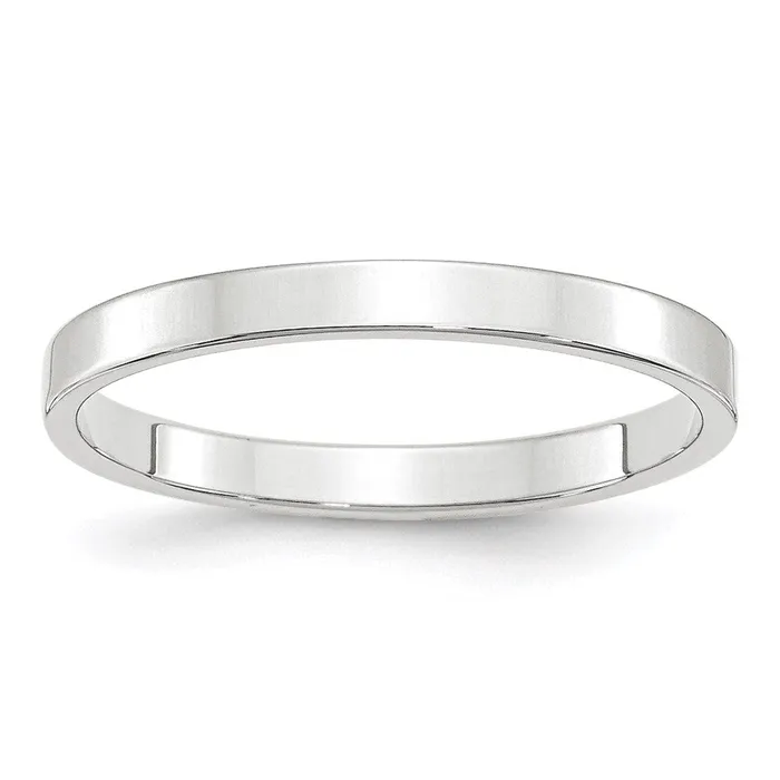 Goldia Rings Solid 10K White Gold 25mm Light Weight Flat MensWomens Wedding Band Ring Size 125 Goldia Rings Solid 10K White Gold 25mm Light Weight Flat MensWomens Wedding Band Ring Size 125