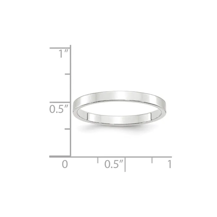 Goldia Rings Solid 10K White Gold 25mm Light Weight Flat MensWomens Wedding Band Ring Size 125 Goldia Rings Solid 10K White Gold 25mm Light Weight Flat MensWomens Wedding Band Ring Size 125