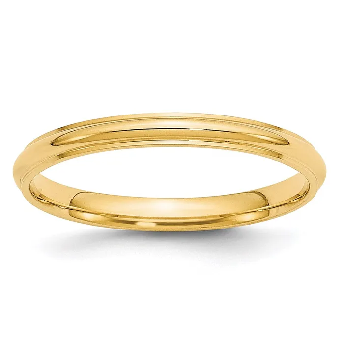 Goldia Rings Solid 10K Yellow Gold 25mm Half Round with Edge MensWomens Wedding Band Ring Size 55 Goldia Rings Solid 10K Yellow Gold 25mm Half Round with Edge MensWomens Wedding Band Ring Size 55