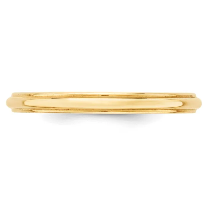 Goldia Rings Solid 10K Yellow Gold 25mm Half Round with Edge MensWomens Wedding Band Ring Size 55 Goldia Rings Solid 10K Yellow Gold 25mm Half Round with Edge MensWomens Wedding Band Ring Size 55