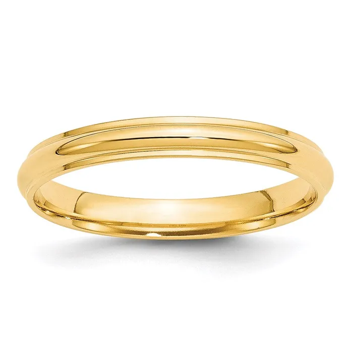 Goldia Rings Solid 10K Yellow Gold 3mm Half Round with Edge MensWomens Wedding Band Ring Size 115 Goldia Rings Solid 10K Yellow Gold 3mm Half Round with Edge MensWomens Wedding Band Ring Size 115